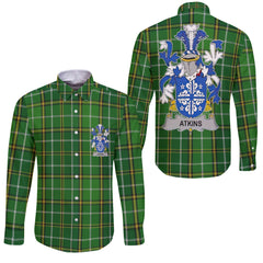 Atkins Long Sleeve Button Shirts Crest And National Plaid Style