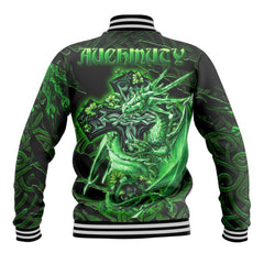 Auchmuty Baseball Jackets Celtic Cross And Dragon Style