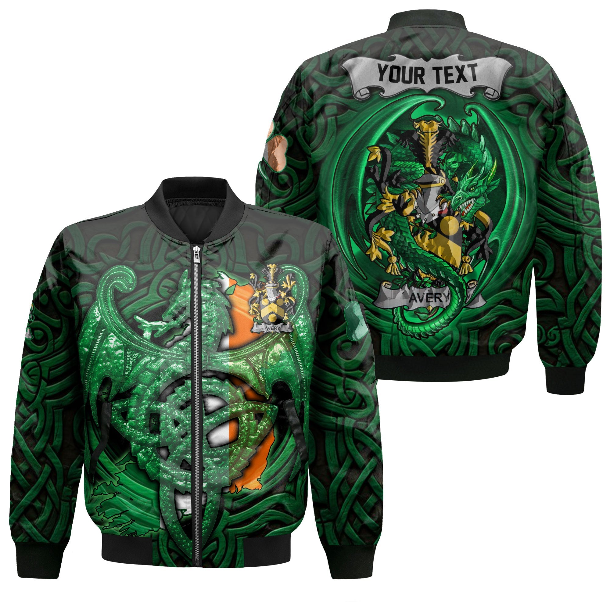 Avery Bomber Jackets The Green Dragon Of Ireland Style