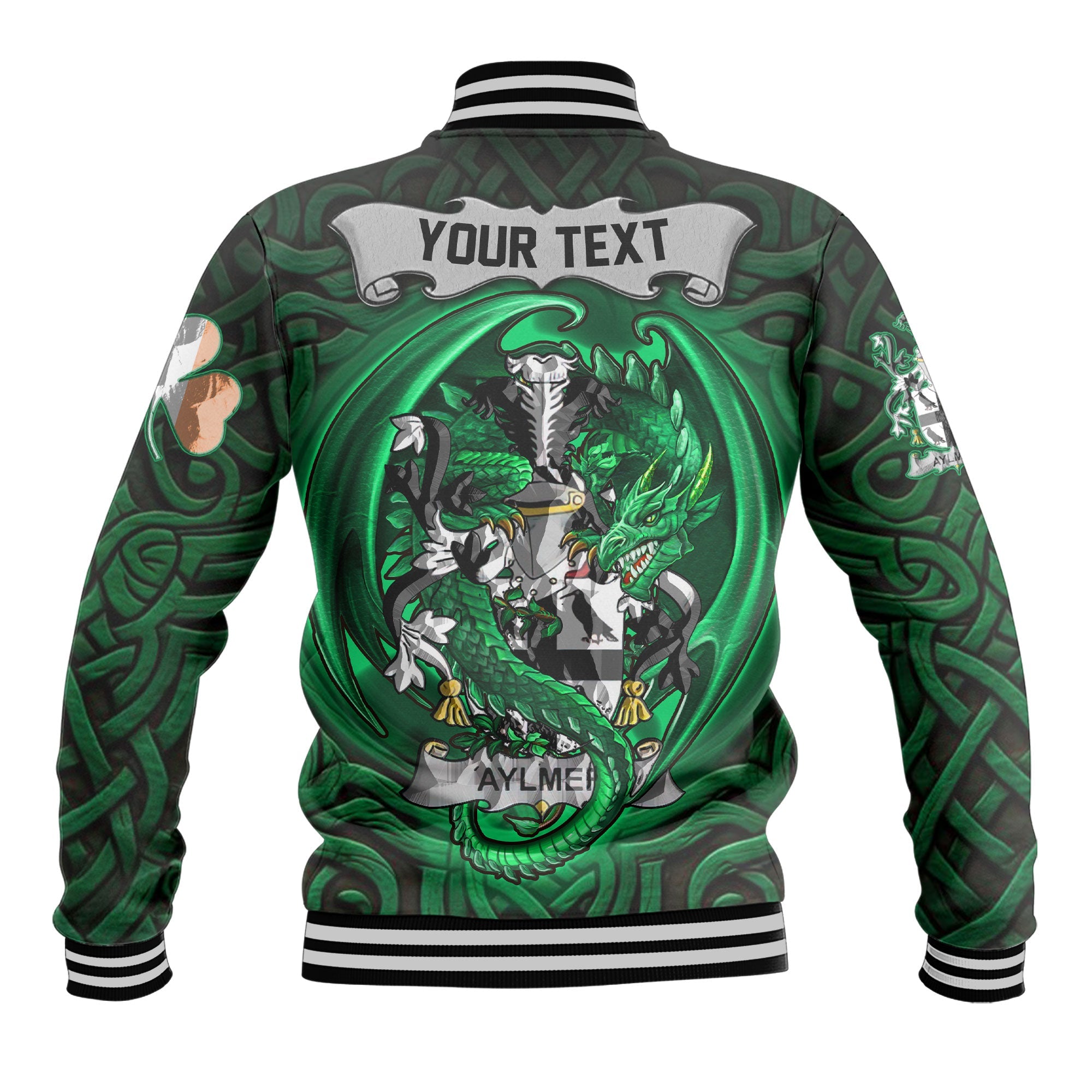 Aylmer Baseball Jackets The Green Dragon Of Ireland Style