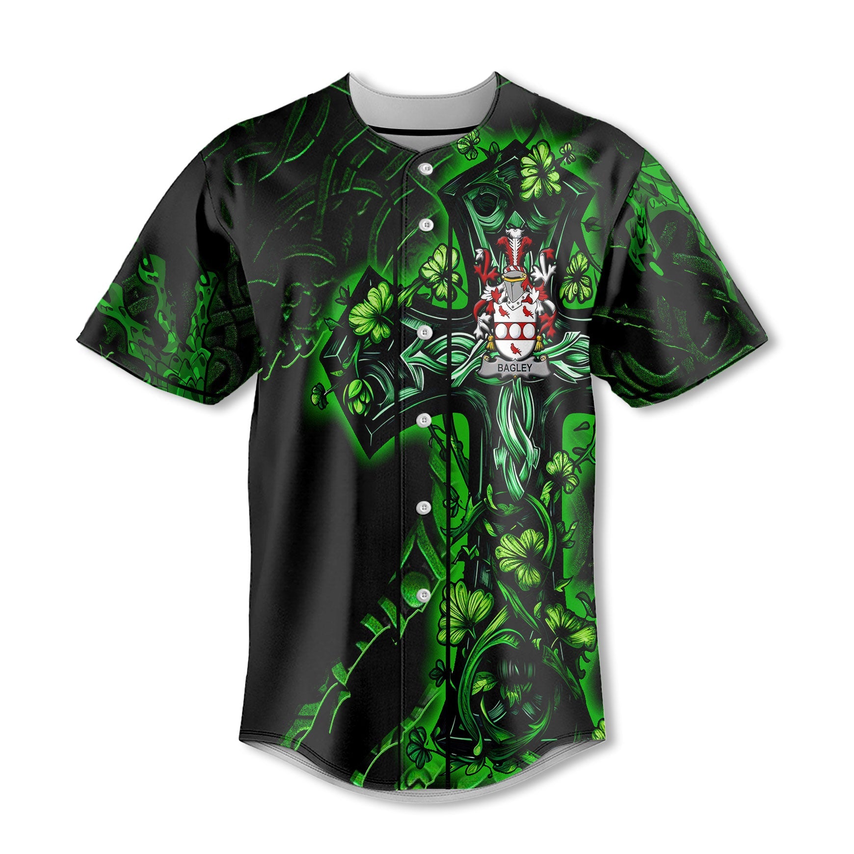 Bagley or Begley Baseball Jerseys Celtic Cross And Dragon Style