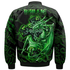 Baillie Bomber Jackets Celtic Cross And Dragon Style