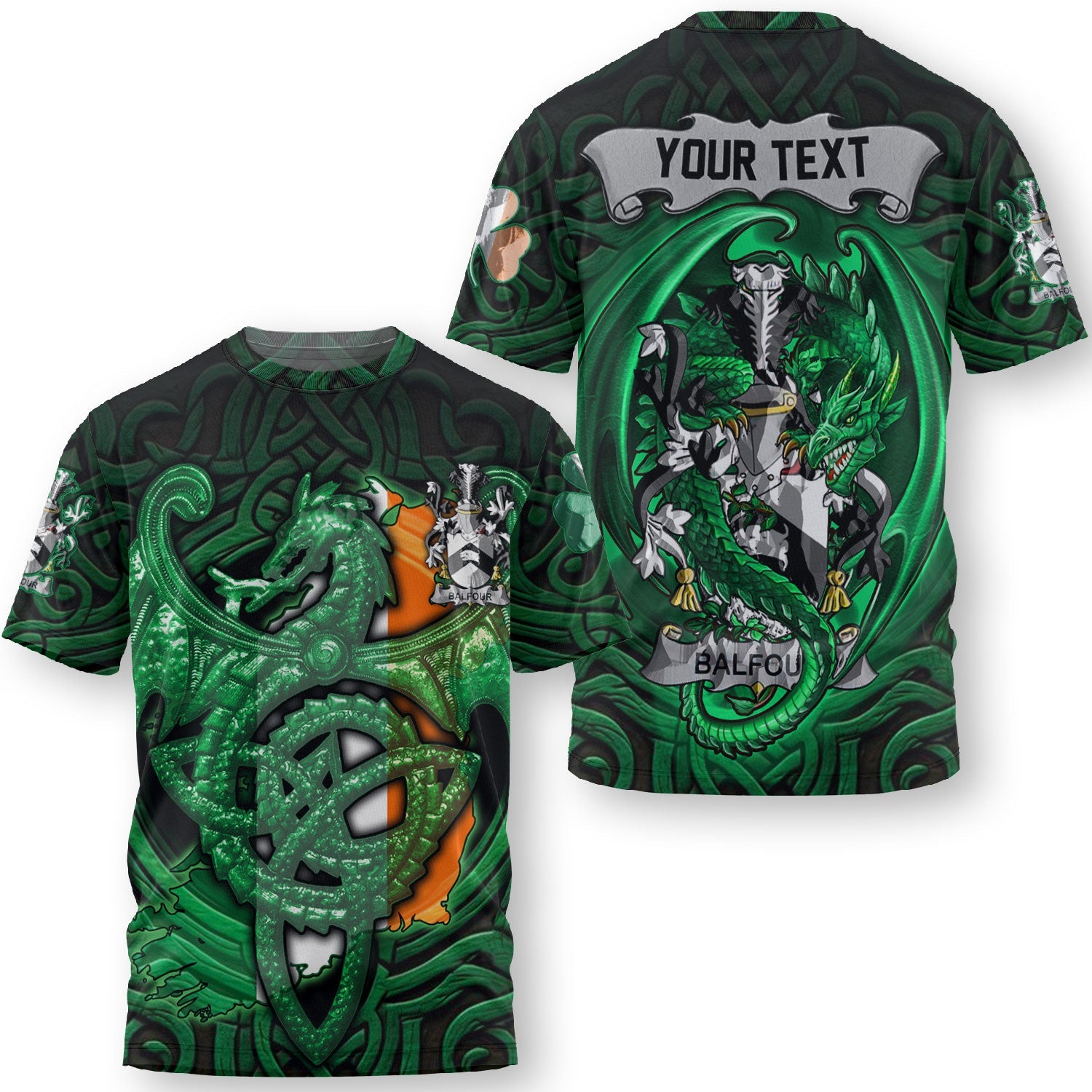 Balfour T-Shirts The Green Dragon Of Ireland Style