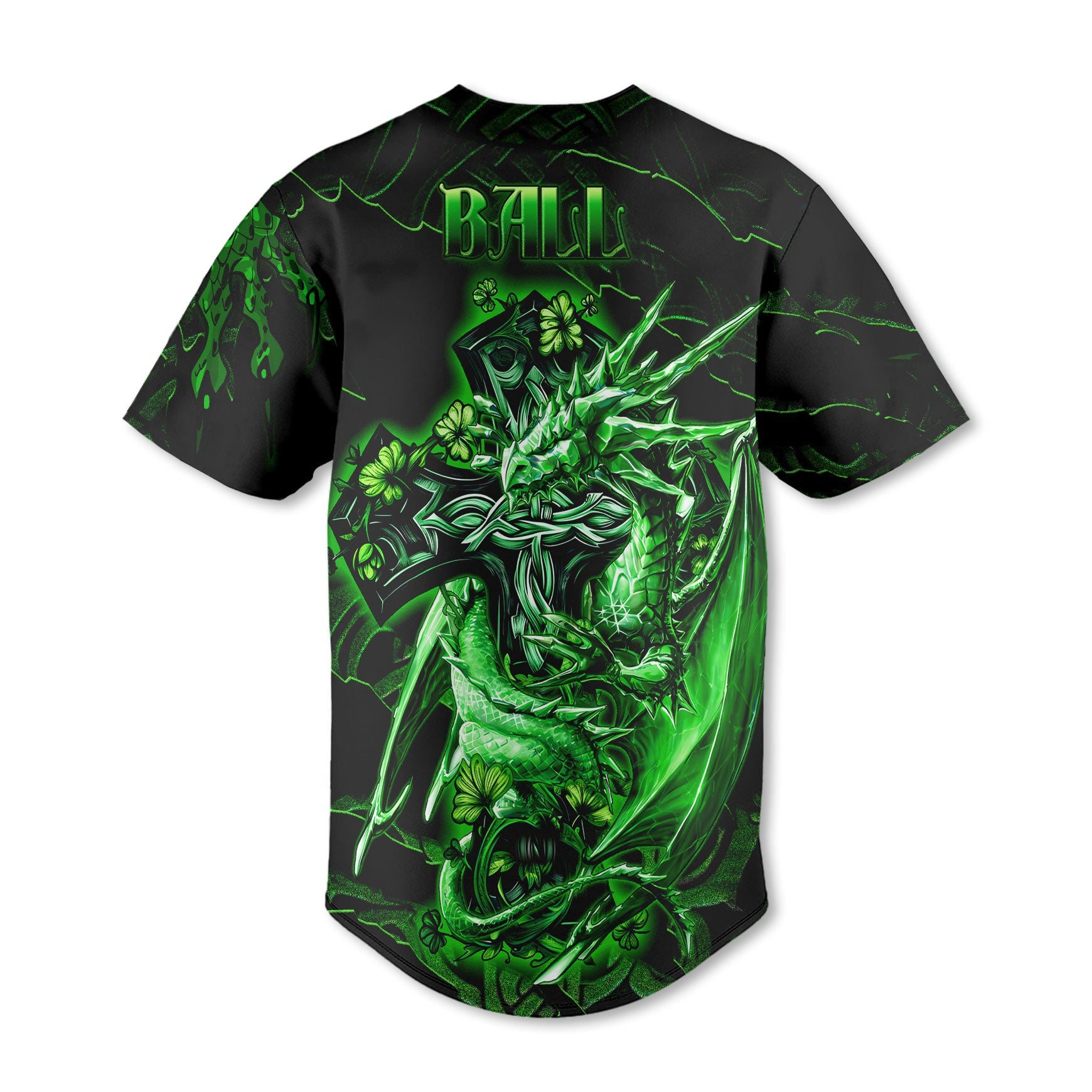 Ball Baseball Jerseys Celtic Cross And Dragon Style