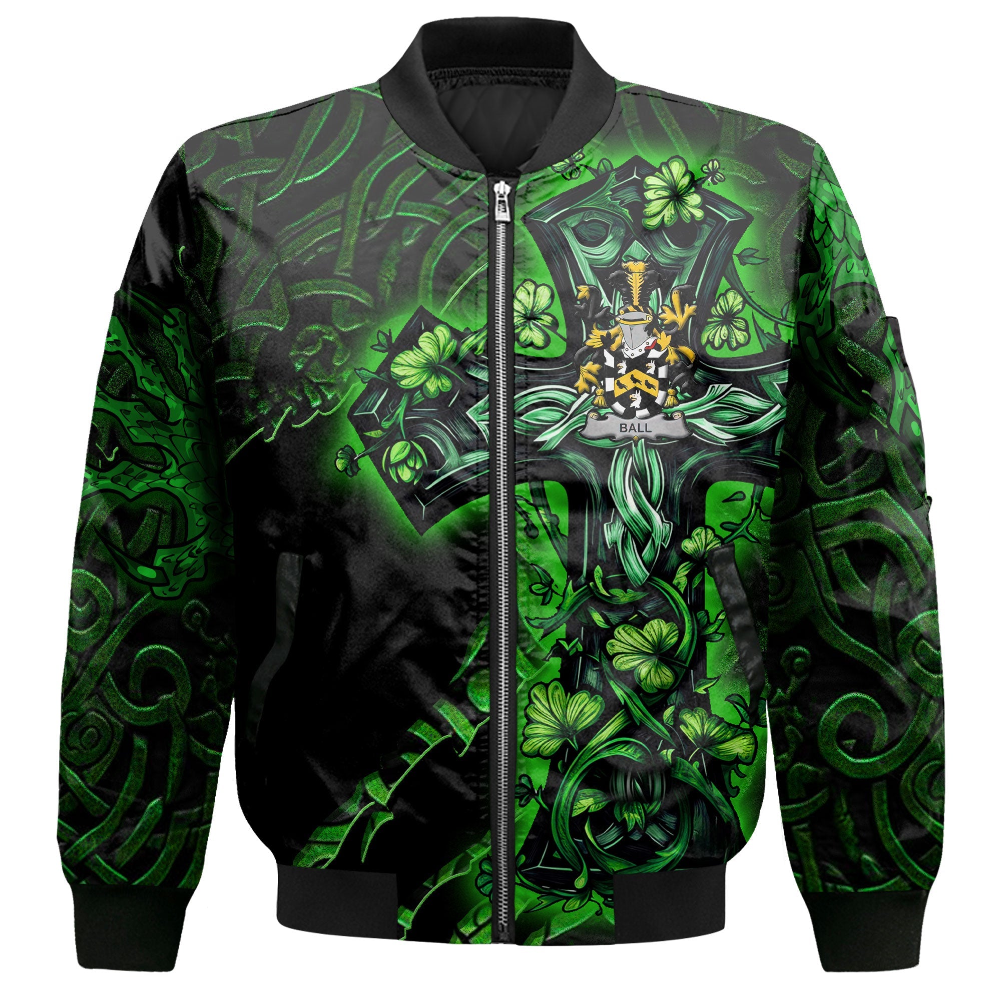 Ball Bomber Jackets Celtic Cross And Dragon Style