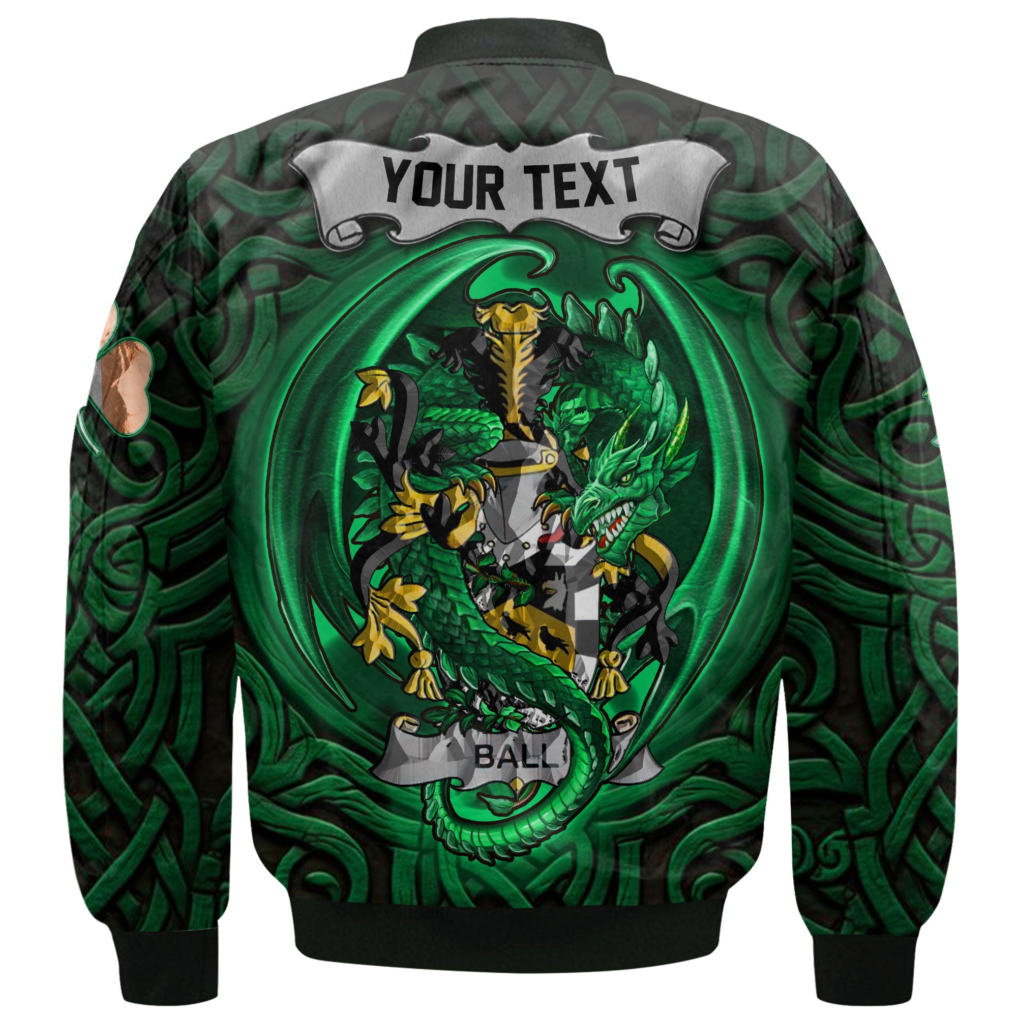 Ball Bomber Jackets The Green Dragon Of Ireland Style