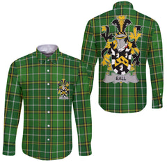 Ball Long Sleeve Button Shirts Crest And National Plaid Style