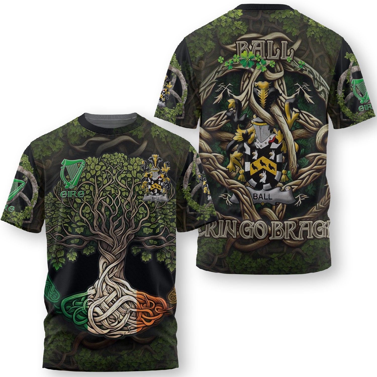 Ball T-Shirts Ireland Is My Root Style