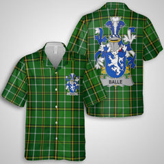 Balle Hawaiian Shirts Crest And National Plaid Style