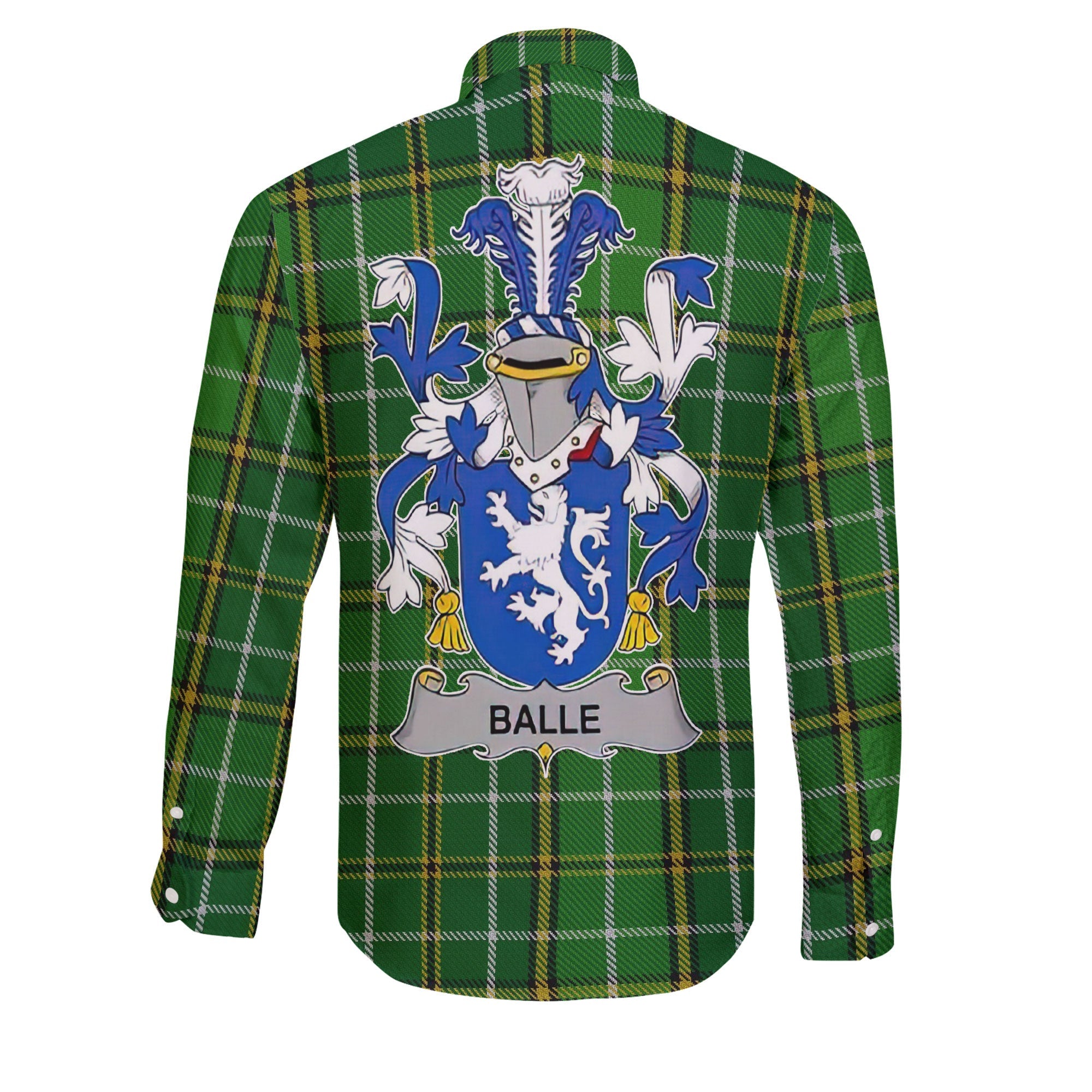 Balle Long Sleeve Button Shirts Crest And National Plaid Style