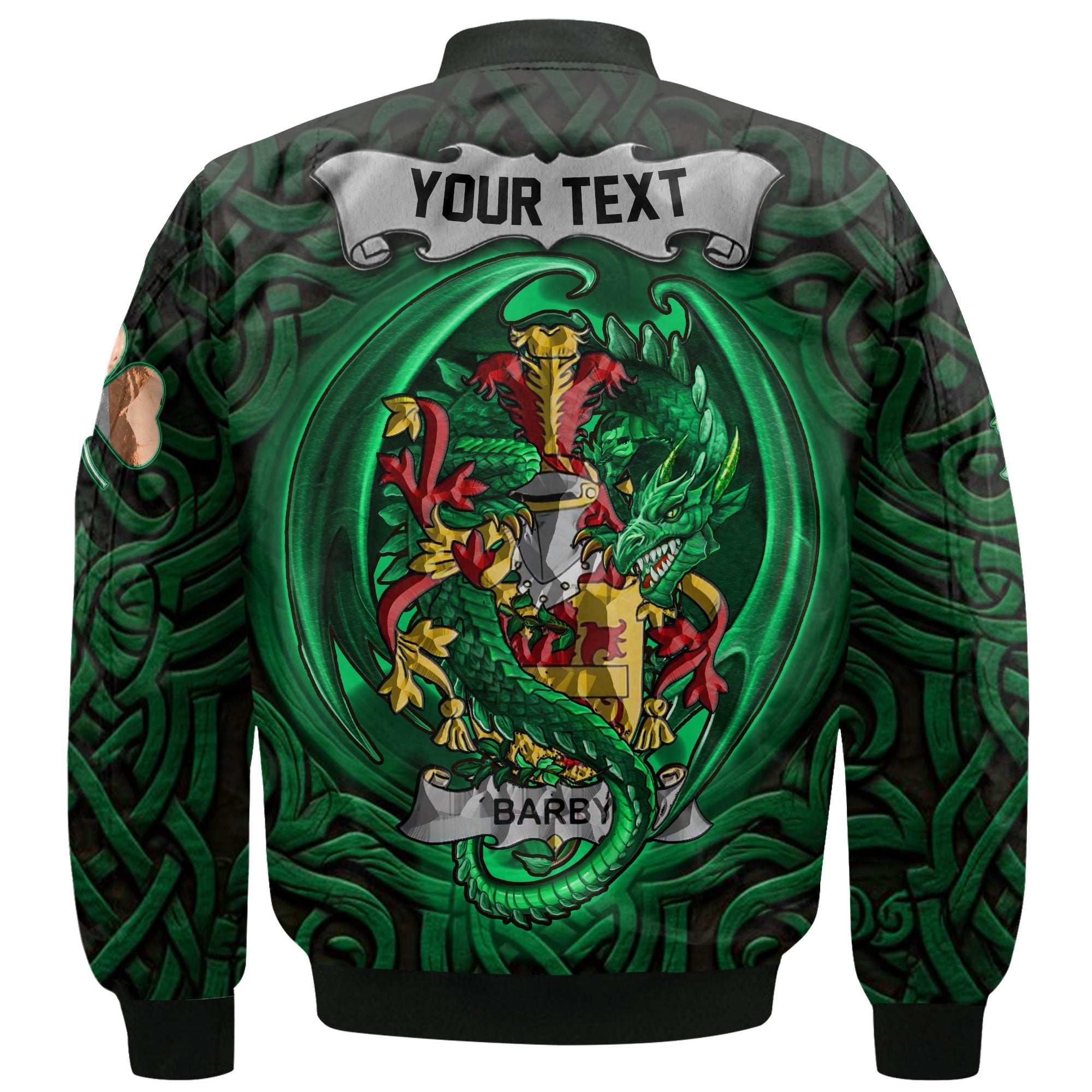 Barby Bomber Jackets The Green Dragon Of Ireland Style