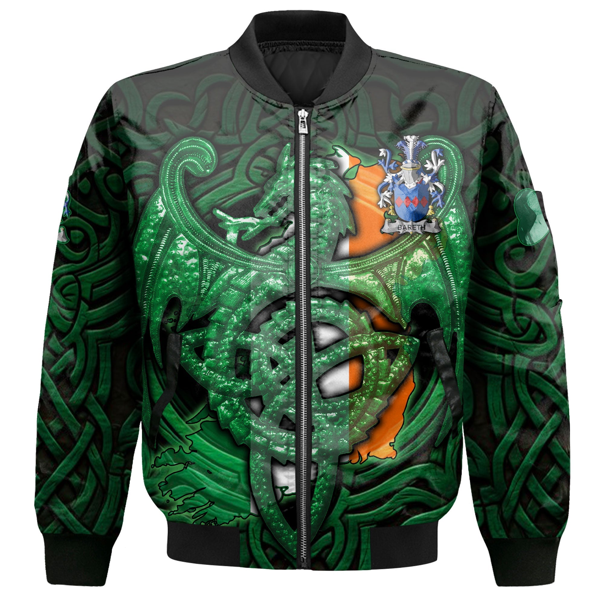 Bareth Bomber Jackets The Green Dragon Of Ireland Style