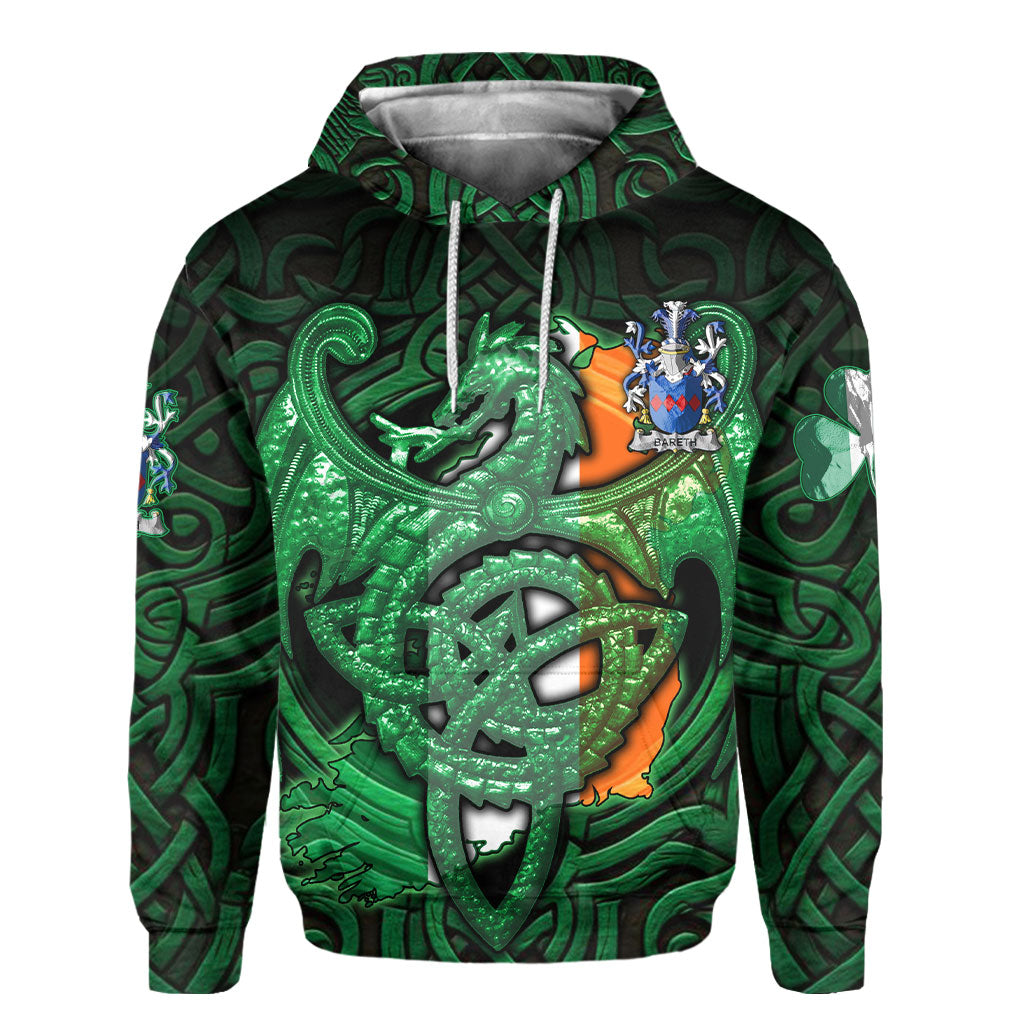 Bareth Hoodies The Green Dragon Of Ireland Style