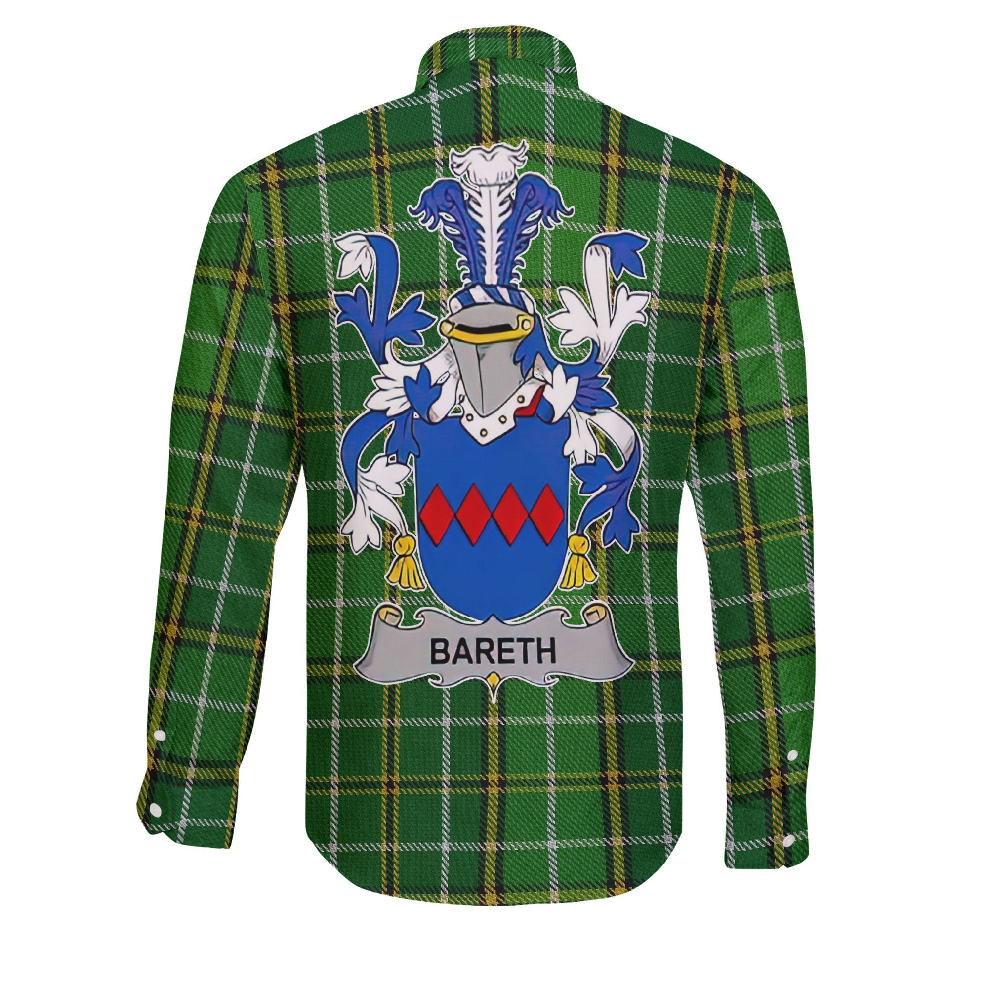 Bareth Long Sleeve Button Shirts Crest And National Plaid Style