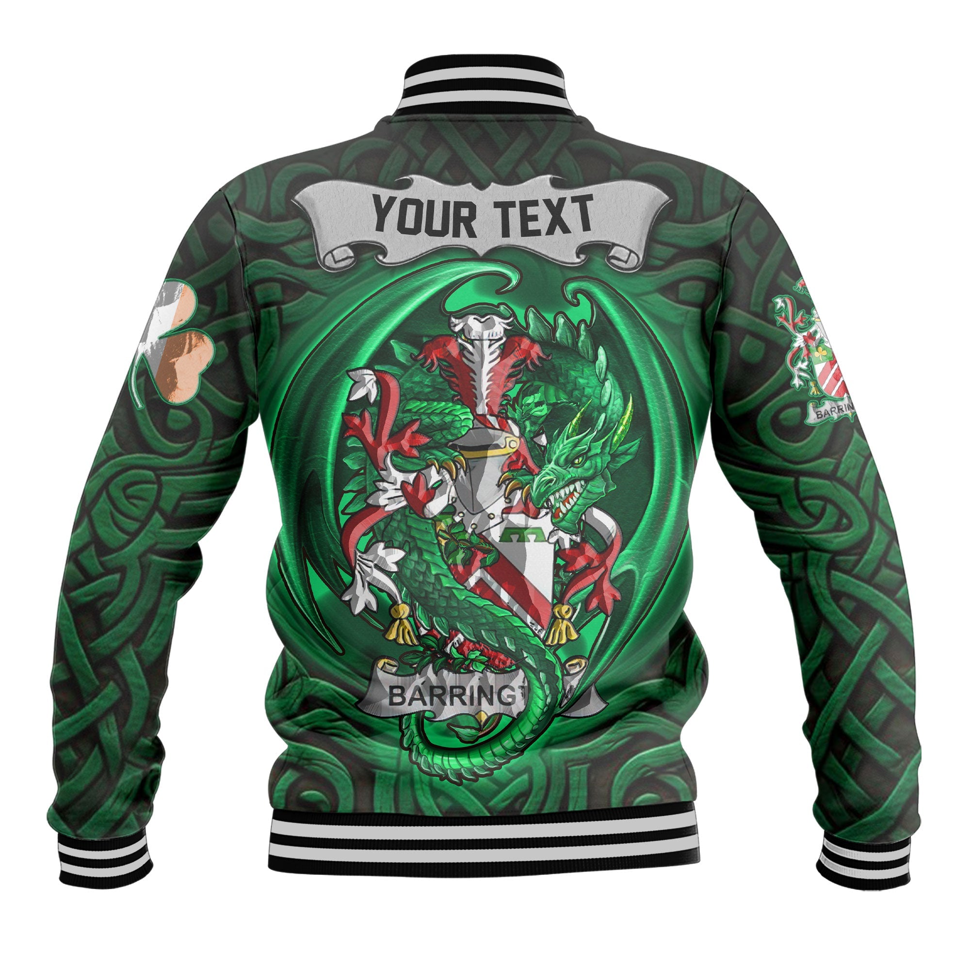 Barrington Baseball Jackets The Green Dragon Of Ireland Style