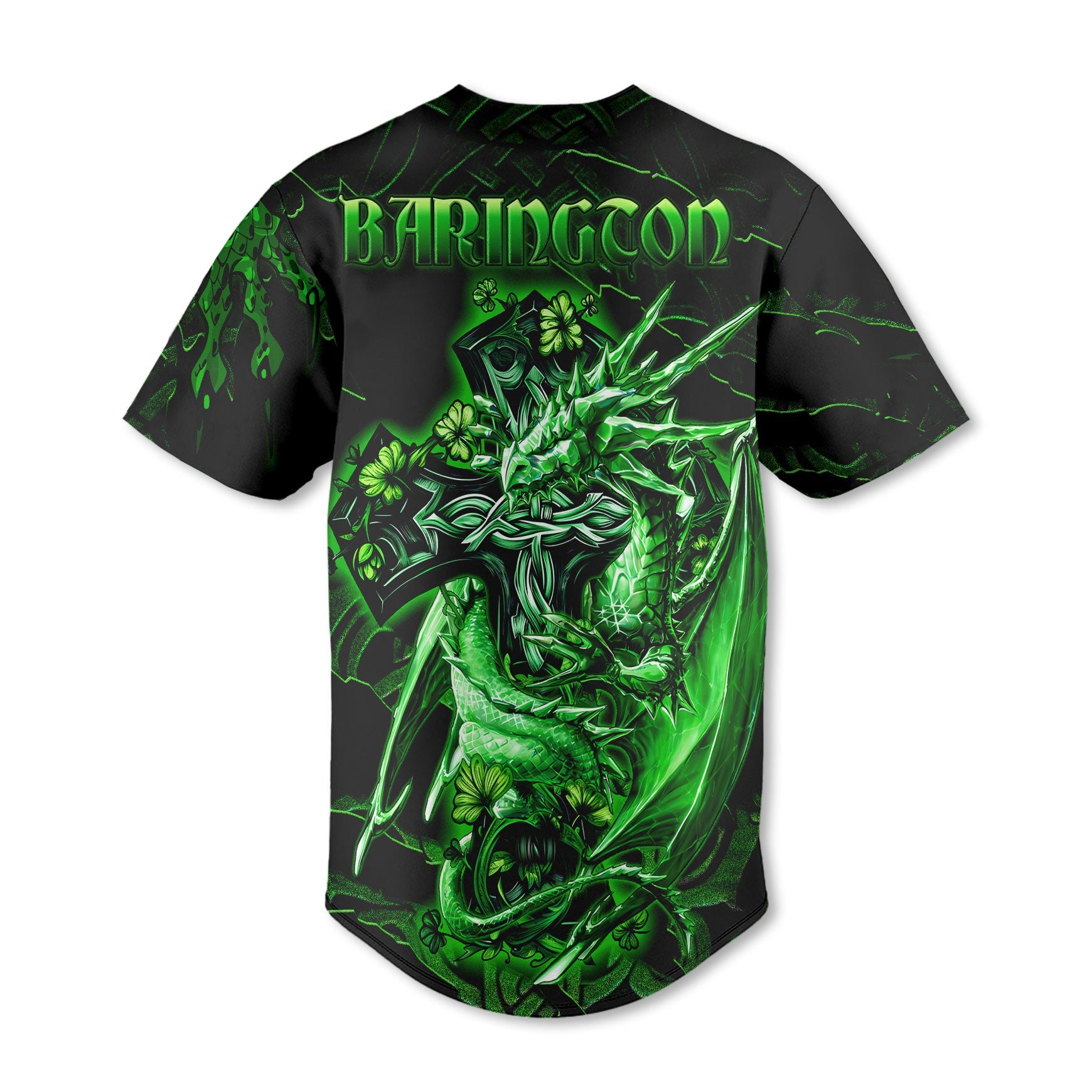 Barrington Baseball Jerseys Celtic Cross And Dragon Style