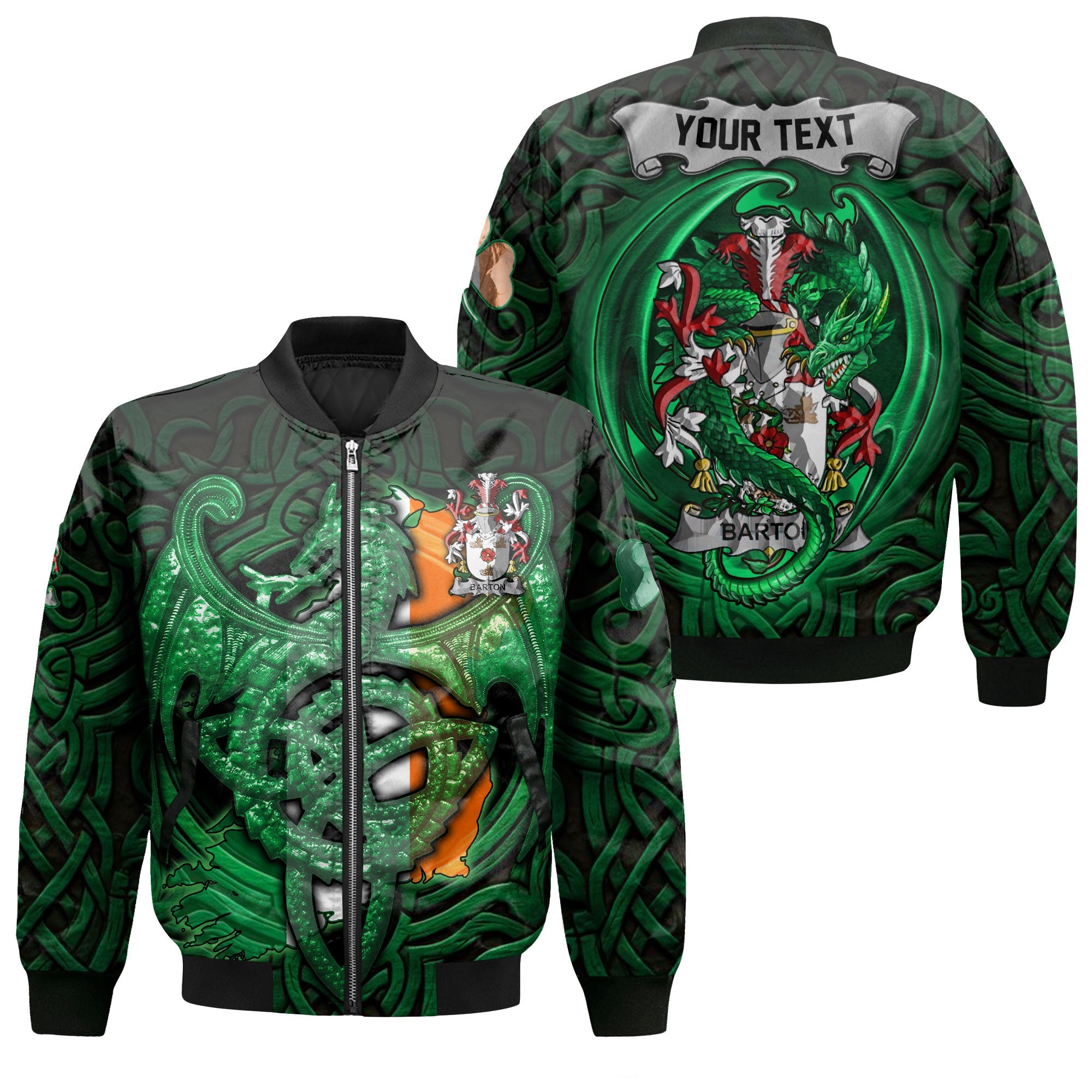 Barton Bomber Jackets The Green Dragon Of Ireland Style