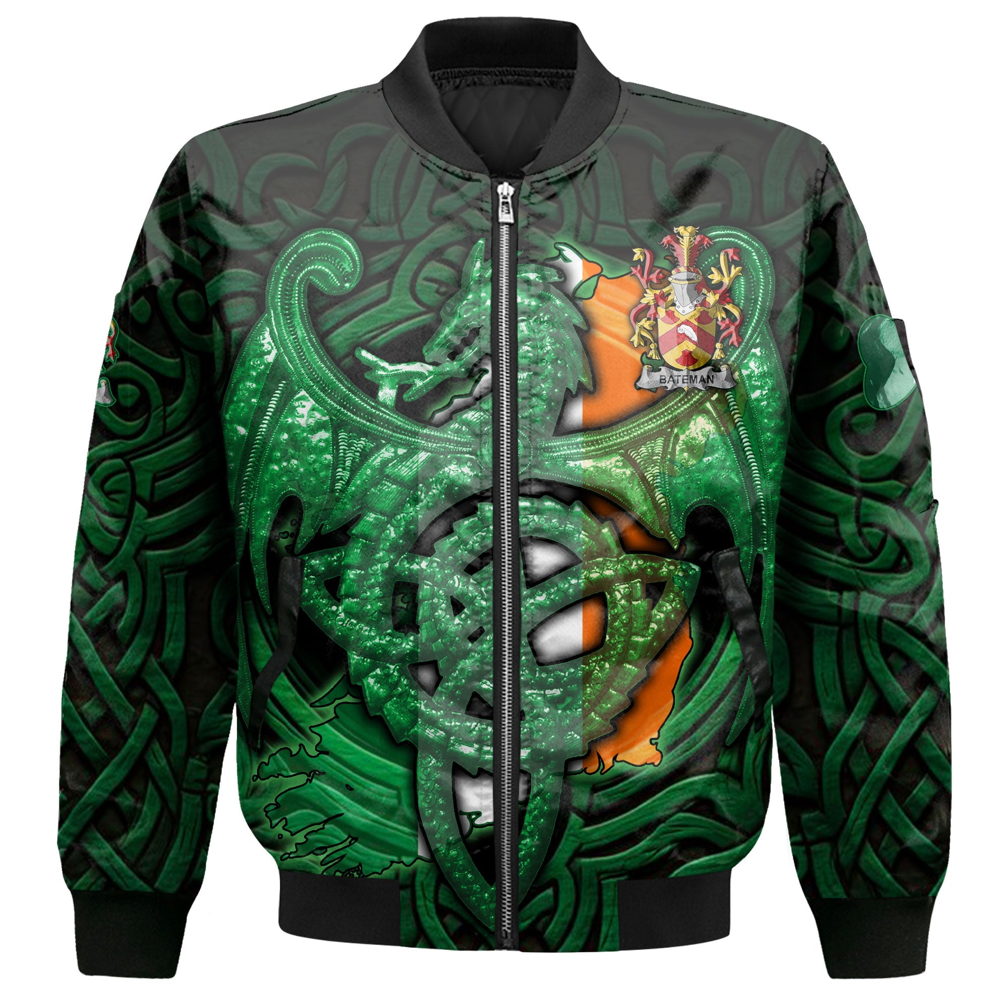 Bateman Bomber Jackets The Green Dragon Of Ireland Style