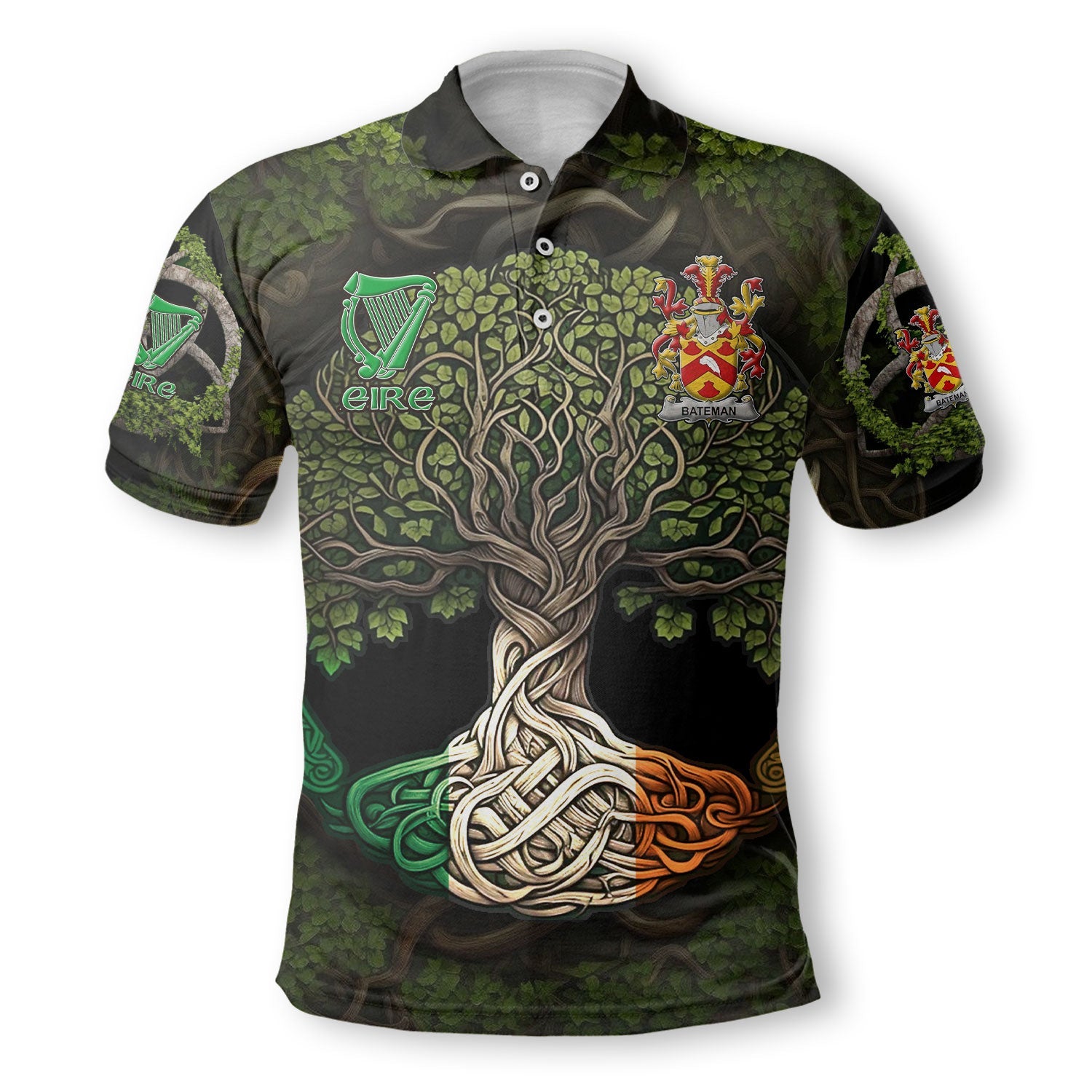 Bateman Polo Shirts Ireland Is My Root Style