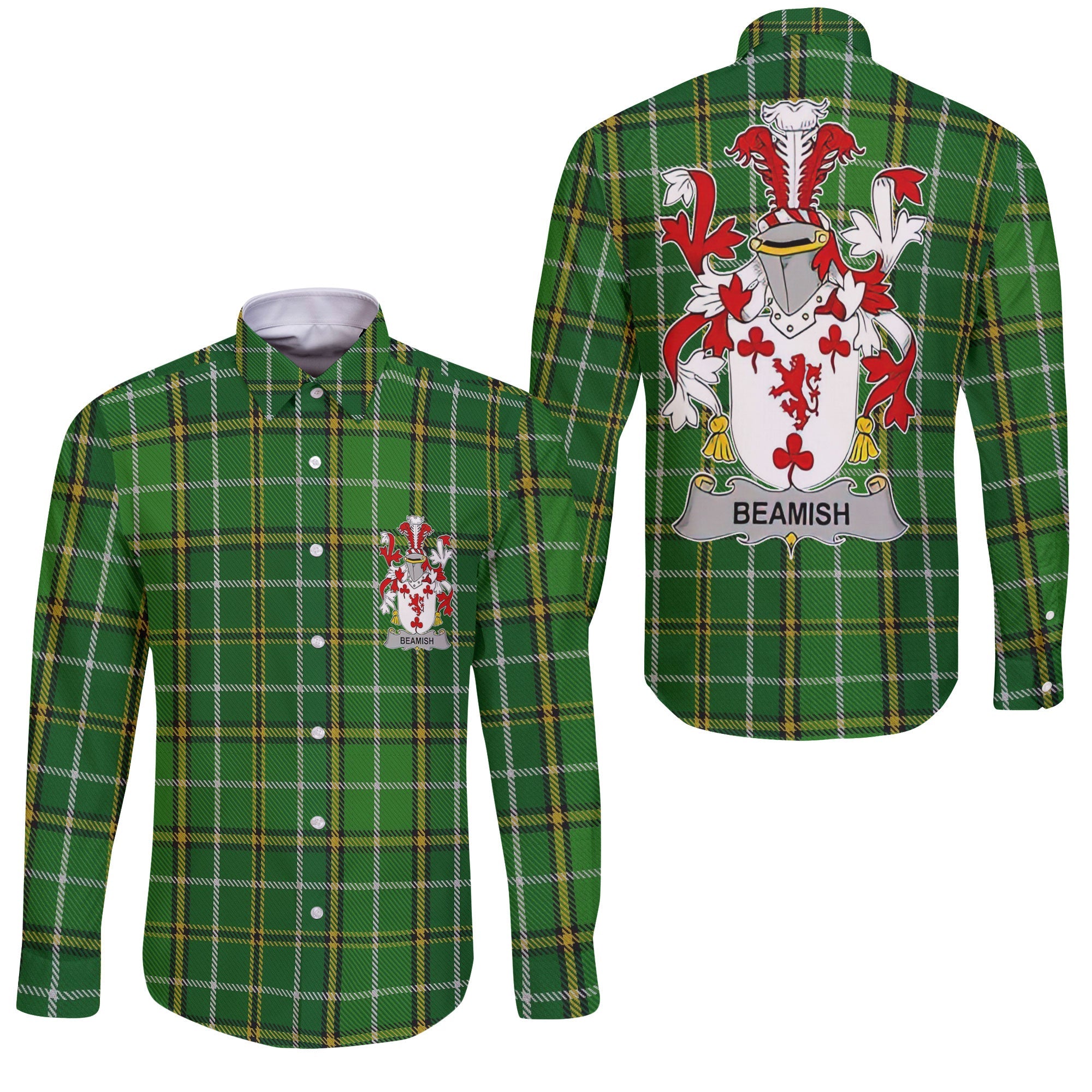 Beamish Long Sleeve Button Shirts Crest And National Plaid Style