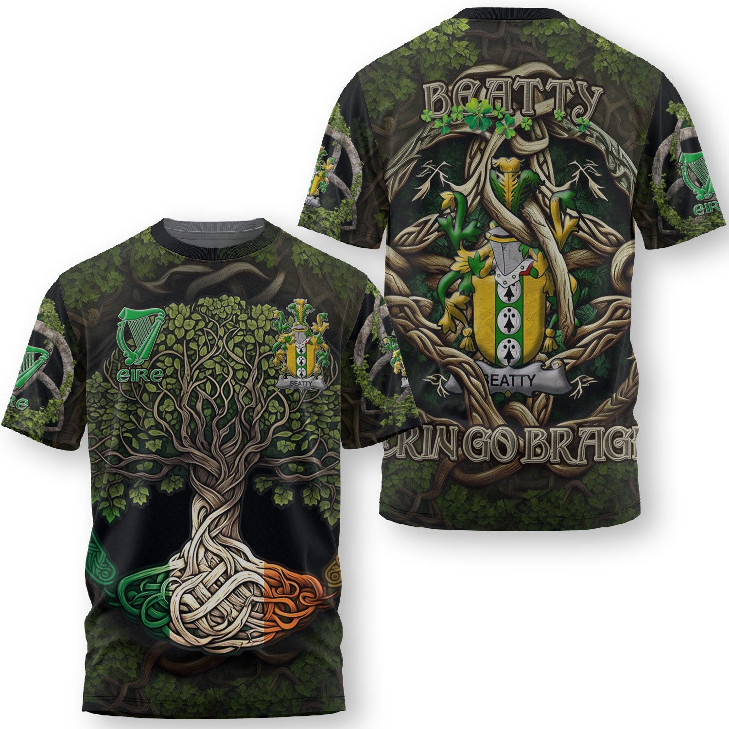 Beatty or Betagh T-Shirts Ireland Is My Root Style