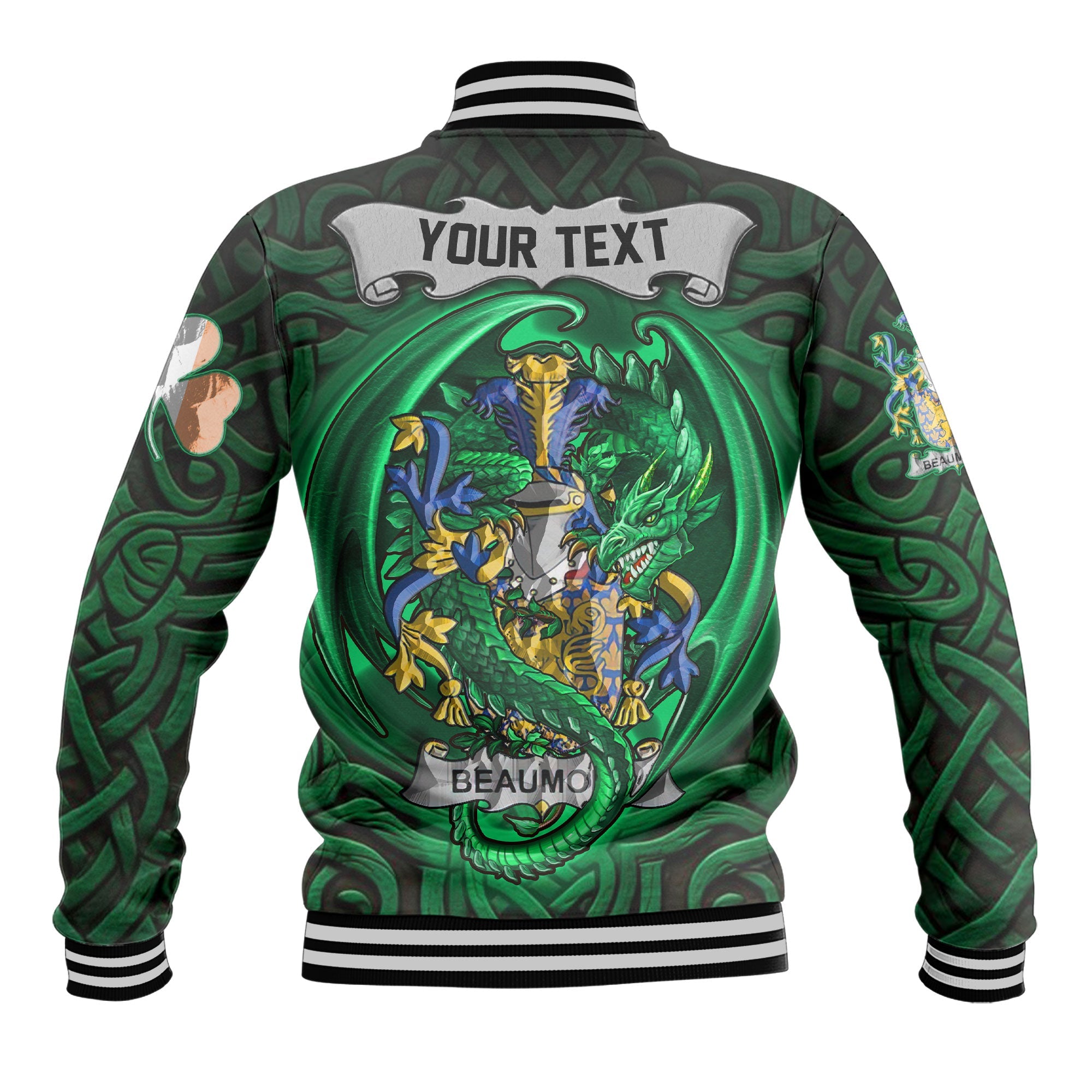 Beaumont Baseball Jackets The Green Dragon Of Ireland Style