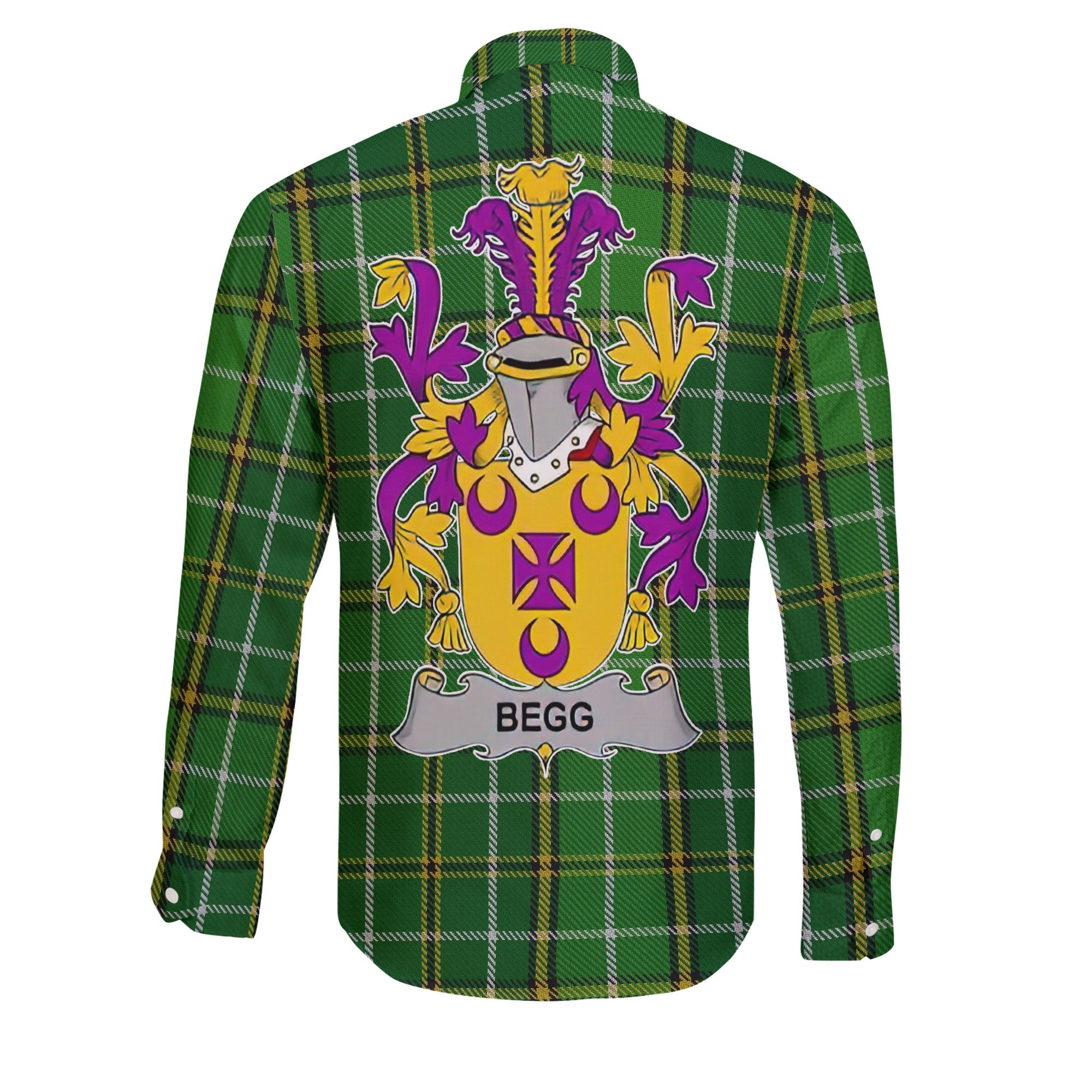 Begg Long Sleeve Button Shirts Crest And National Plaid Style