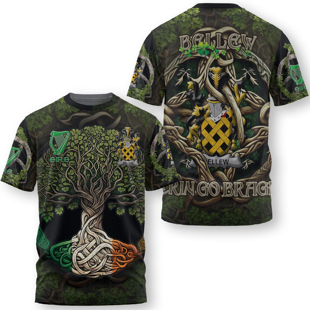 Bellew T-Shirts Ireland Is My Root Style