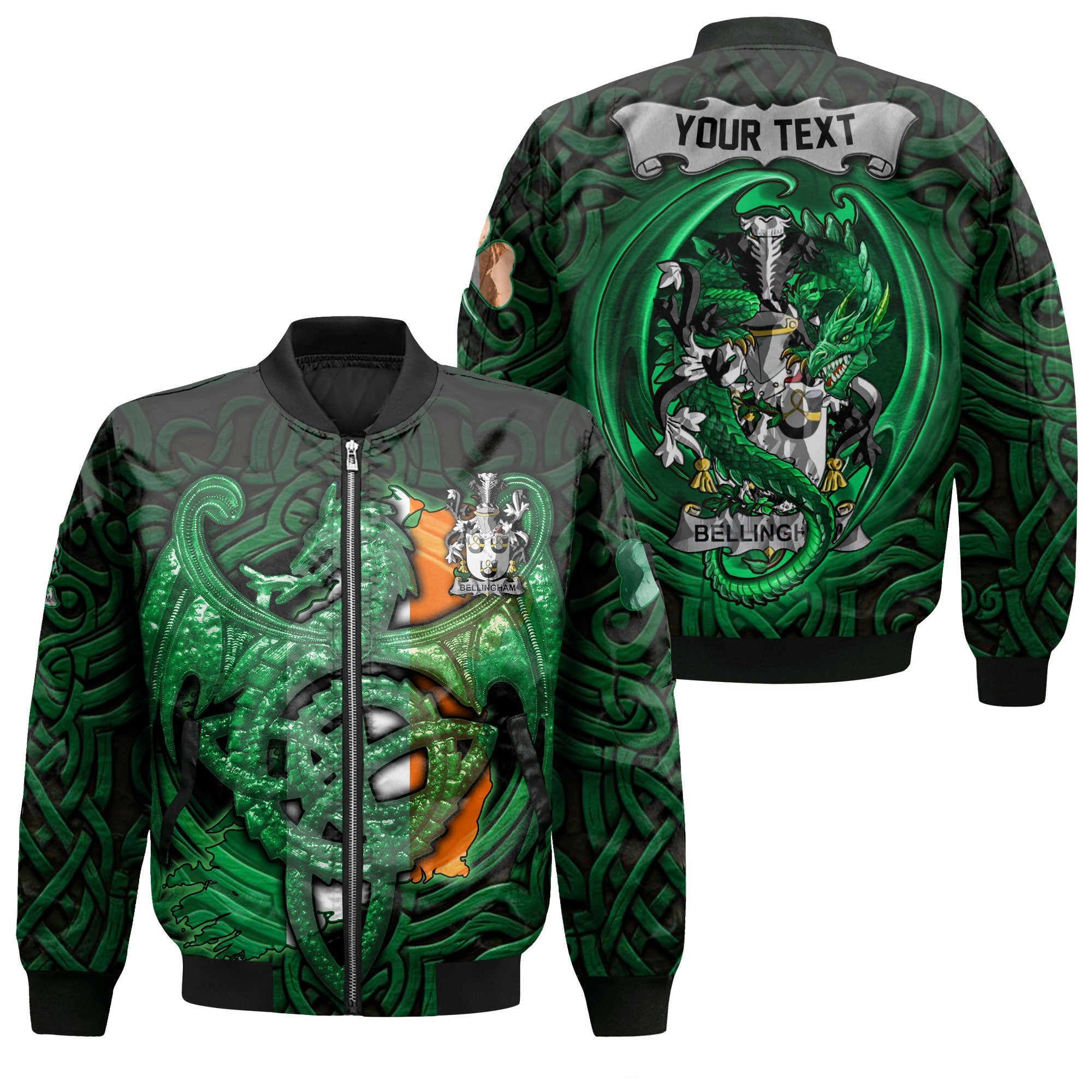 Bellingham Bomber Jackets The Green Dragon Of Ireland Style