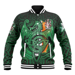 Bergin or O Bergin Baseball Jackets The Green Dragon Of Ireland Style