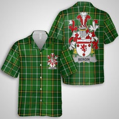 Bergin or O Bergin Hawaiian Shirts Crest And National Plaid Style