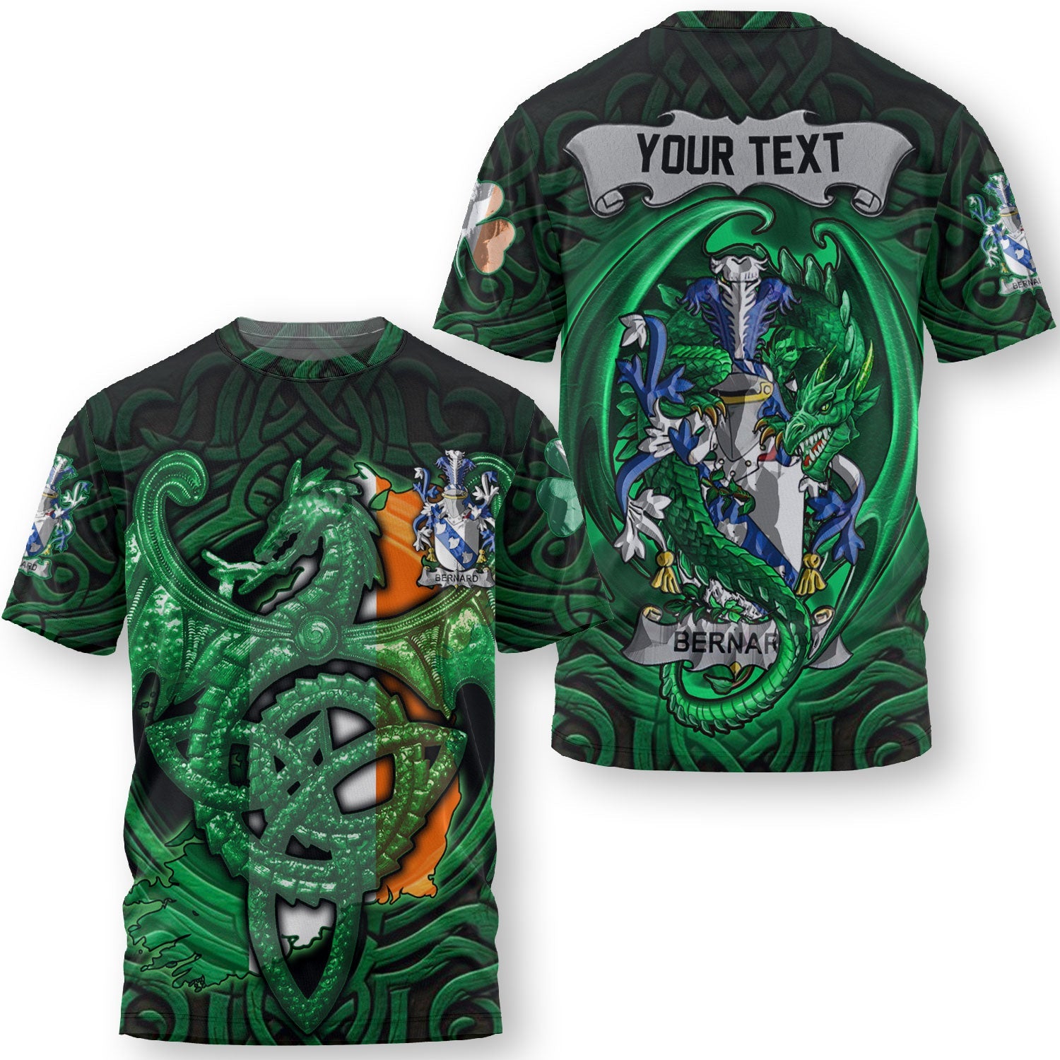 Bernard T-Shirts The Green Dragon Of Ireland Style