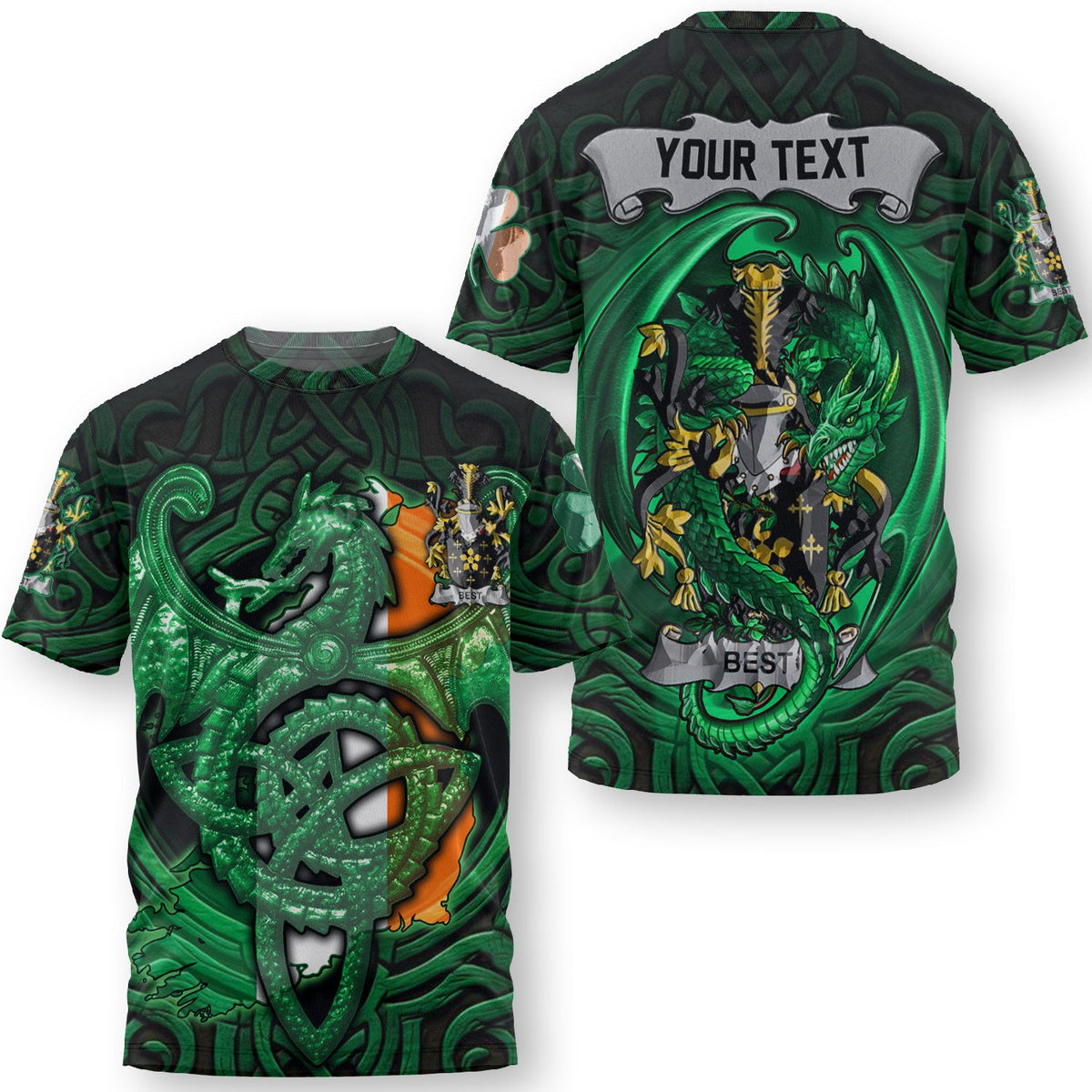 Best T-Shirts The Green Dragon Of Ireland Style