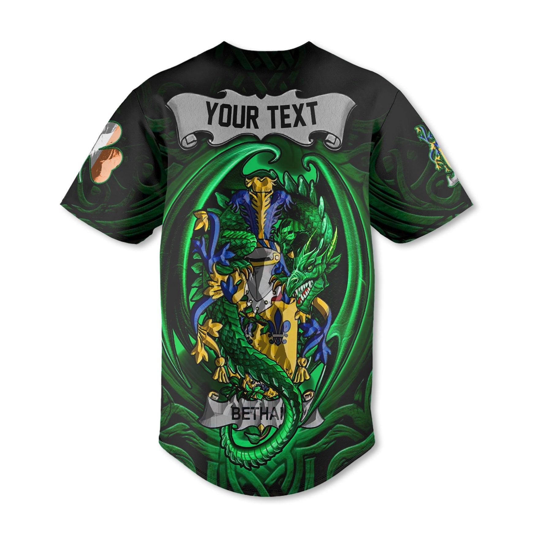 Betham Baseball Jerseys The Green Dragon Of Ireland Style