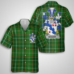 Biggar Hawaiian Shirts Crest And National Plaid Style