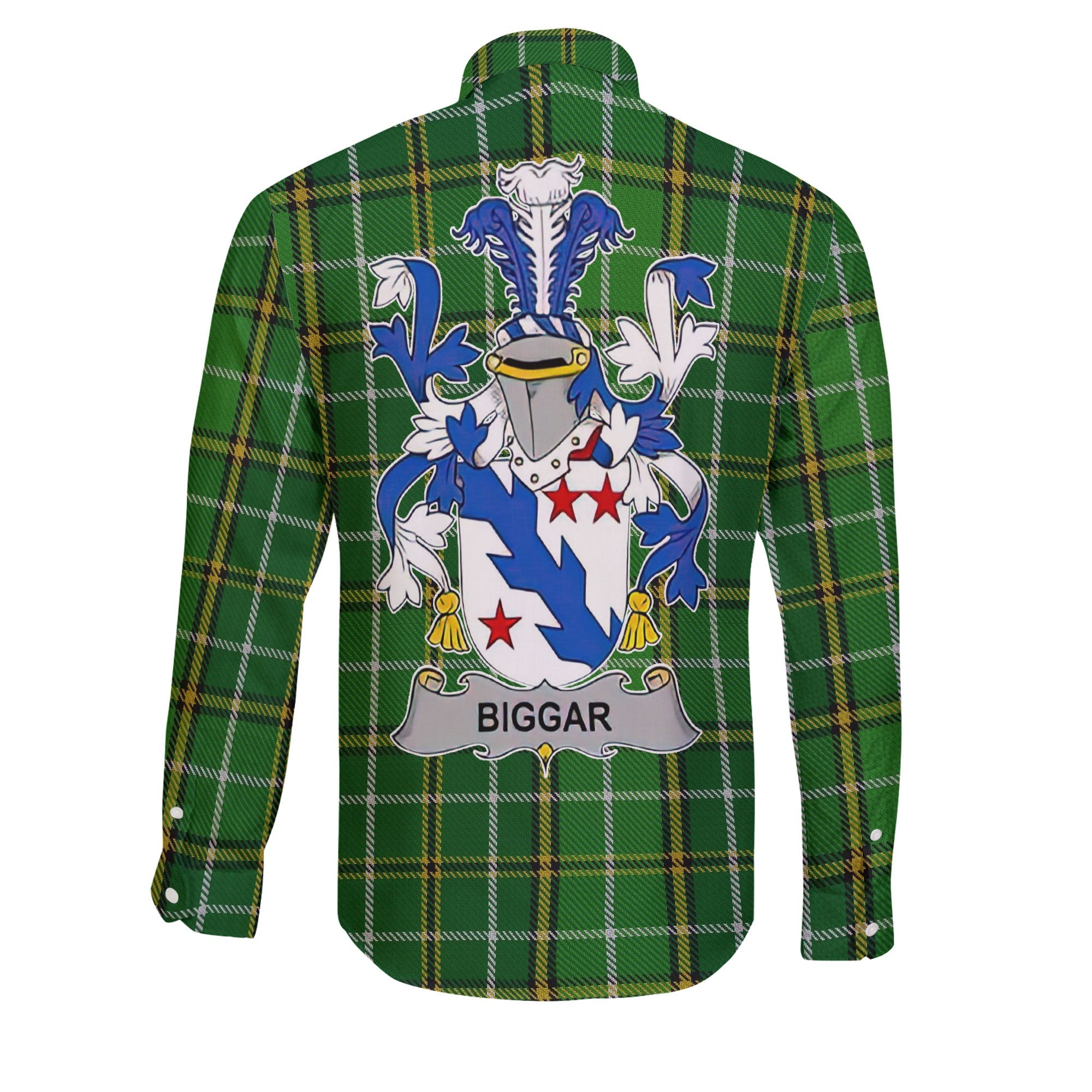 Biggar Long Sleeve Button Shirts Crest And National Plaid Style