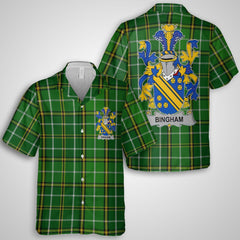 Bingham Hawaiian Shirts Crest And National Plaid Style