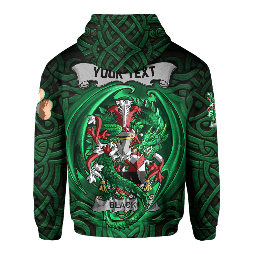 Blacke Hoodies The Green Dragon Of Ireland Style