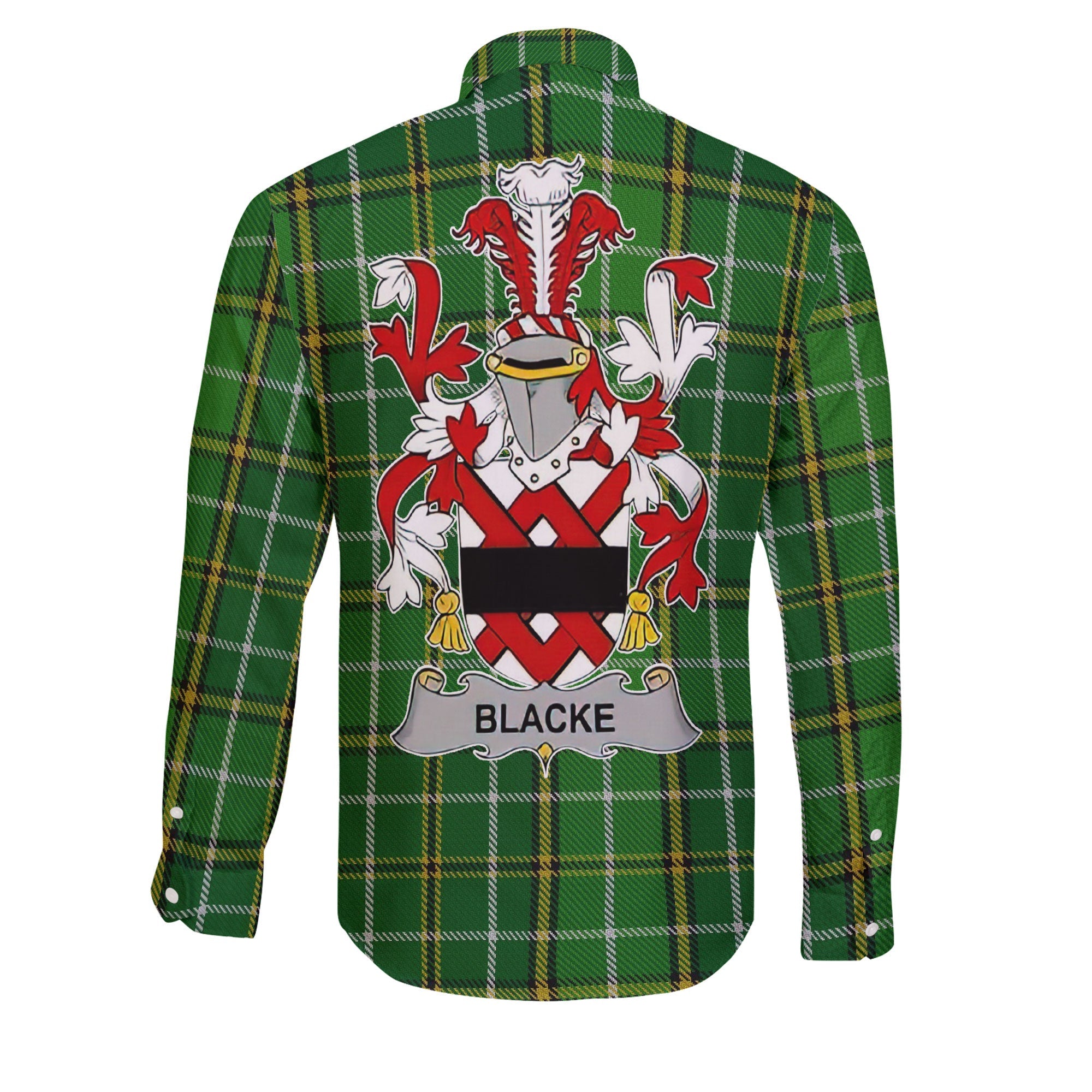 Blacke Long Sleeve Button Shirts Crest And National Plaid Style