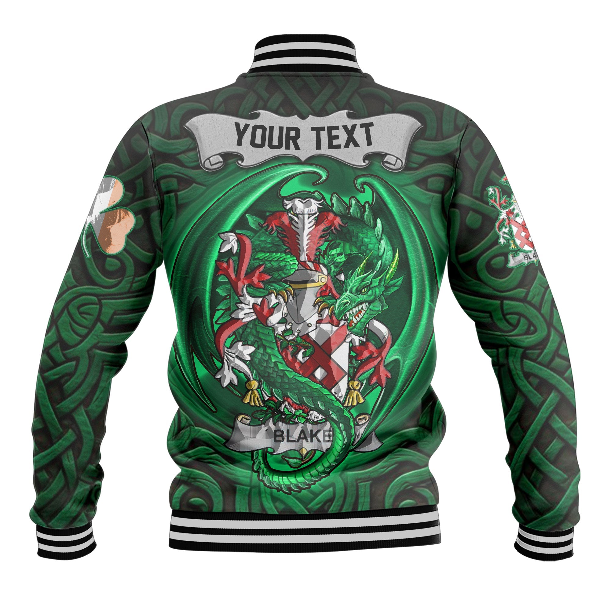 Blake Baseball Jackets The Green Dragon Of Ireland Style