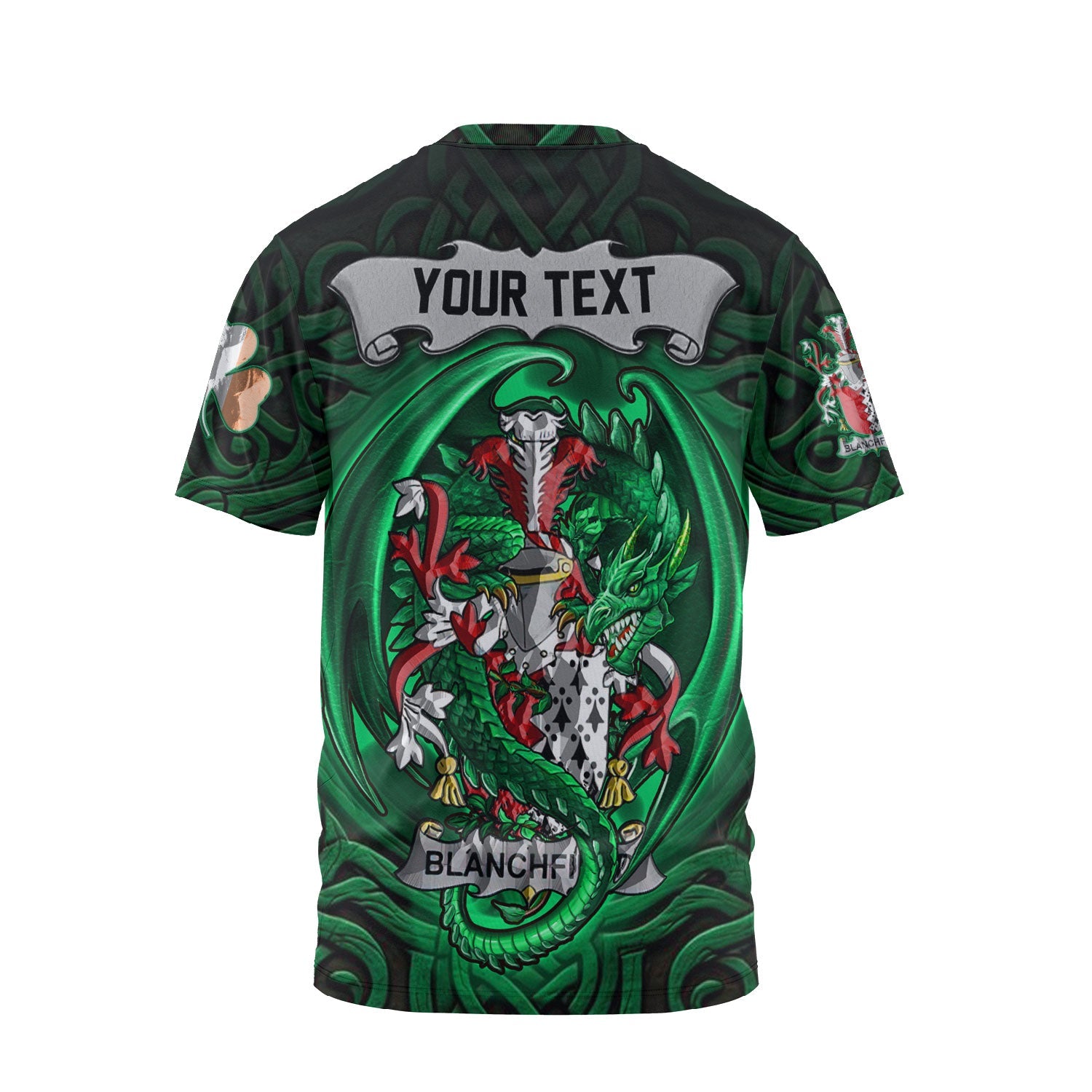 Blanchfield T-Shirts The Green Dragon Of Ireland Style