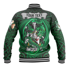 Bland Baseball Jackets The Green Dragon Of Ireland Style