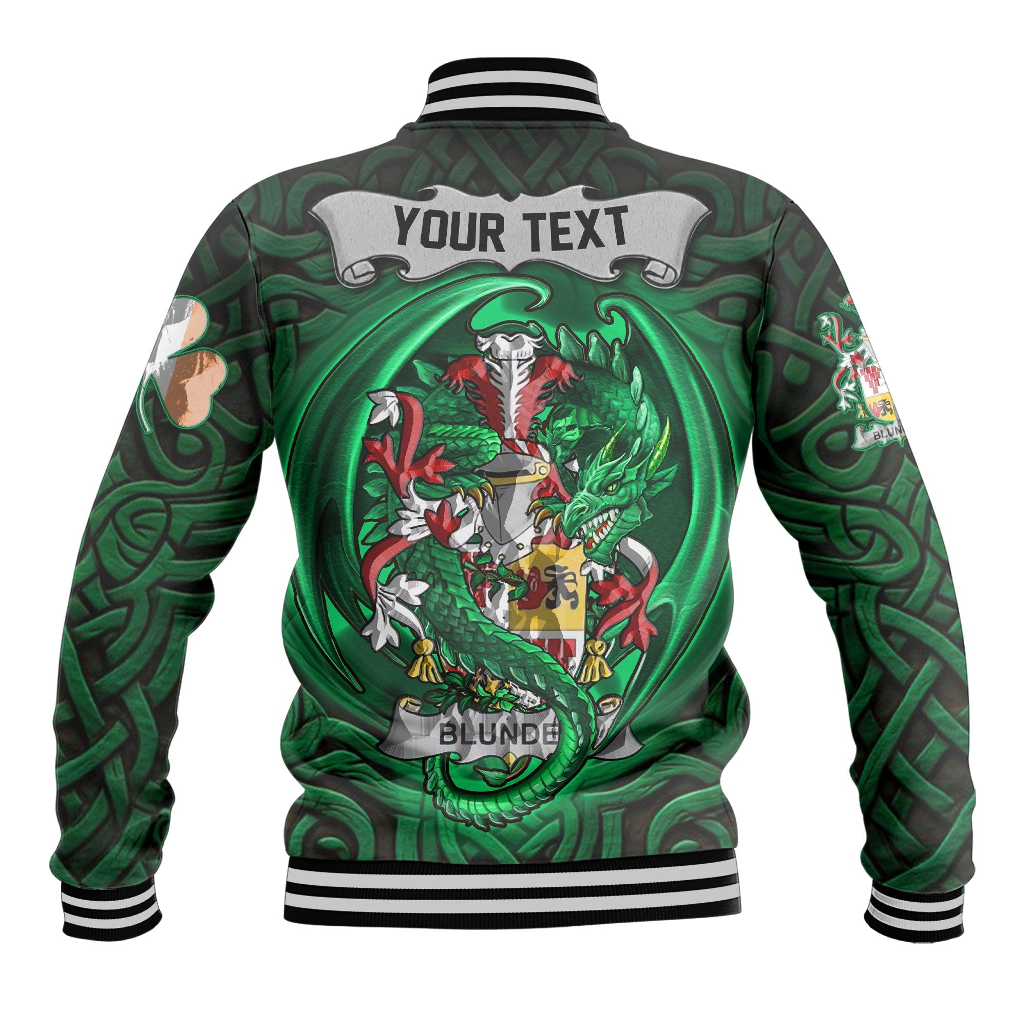 Blunden Baseball Jackets The Green Dragon Of Ireland Style