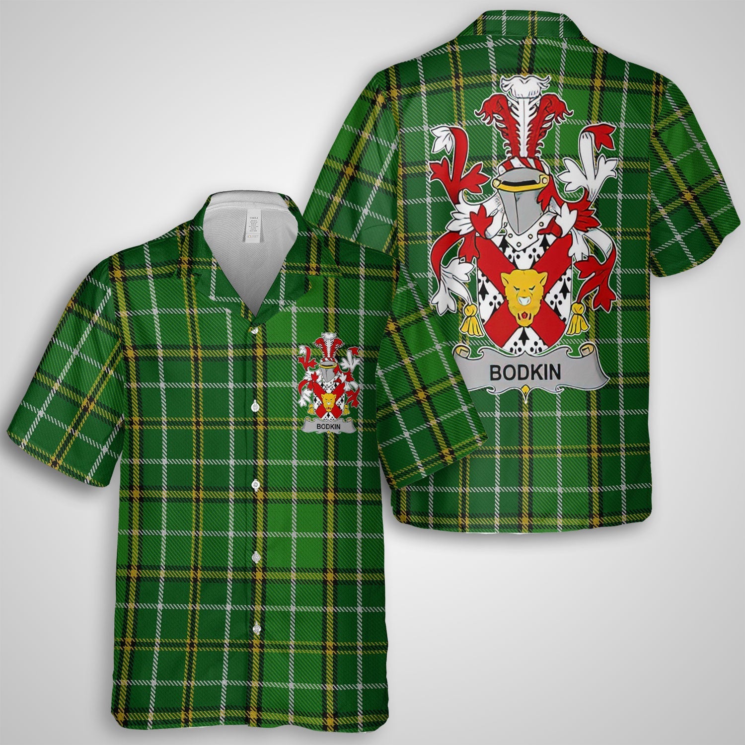 Bodkin Hawaiian Shirts Crest And National Plaid Style