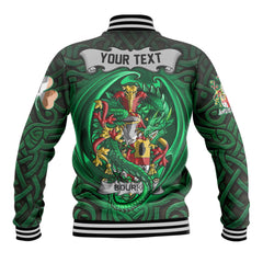 Bourke Baseball Jackets The Green Dragon Of Ireland Style