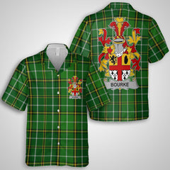 Bourke Hawaiian Shirts Crest And National Plaid Style