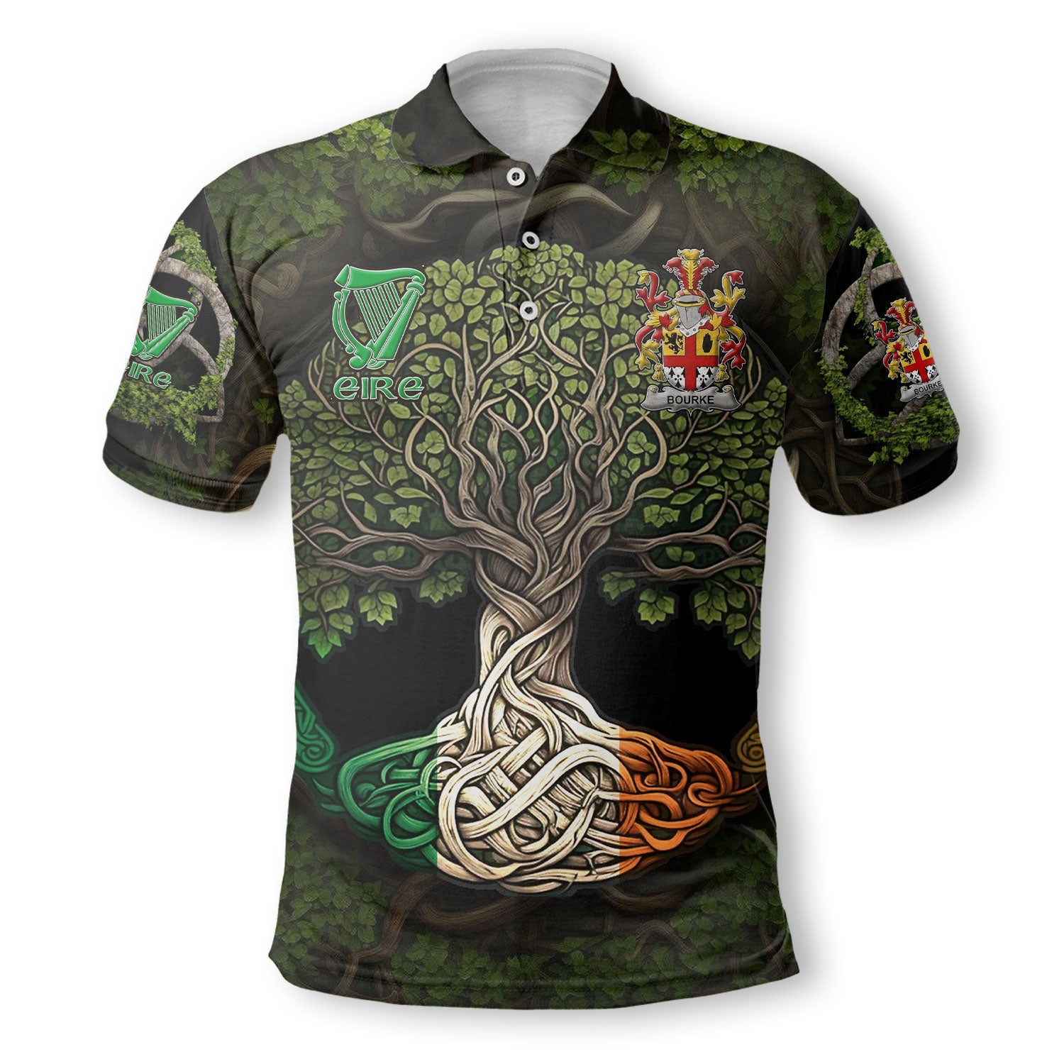 Bourke Polo Shirts Ireland Is My Root Style