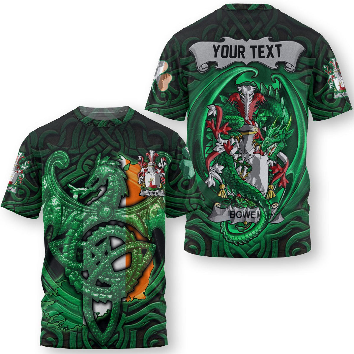 Bowen T-Shirts The Green Dragon Of Ireland Style