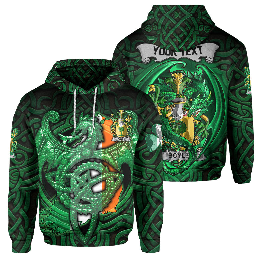 Boyle or O Boyle Hoodies The Green Dragon Of Ireland Style