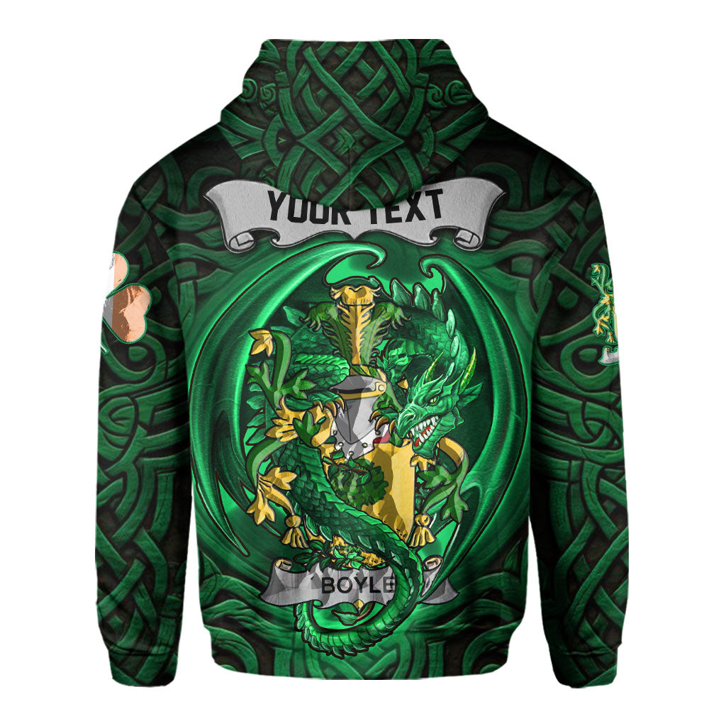 Boyle or O Boyle Hoodies The Green Dragon Of Ireland Style